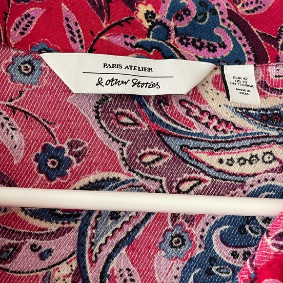 & Other Stories Marinette Long Sleeve Paisley Dres - Picture 4 of 4